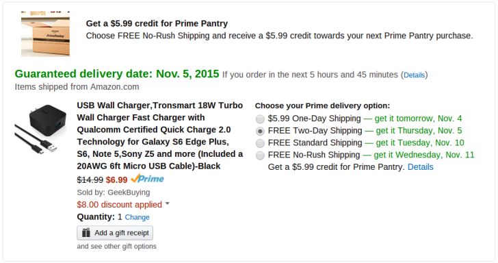 Fotografía - [Offre Alerte] Tronsmart Charge rapide 2.0 chargeur mural 6,99 $ sur Amazon Après 8 $ coupon de réduction